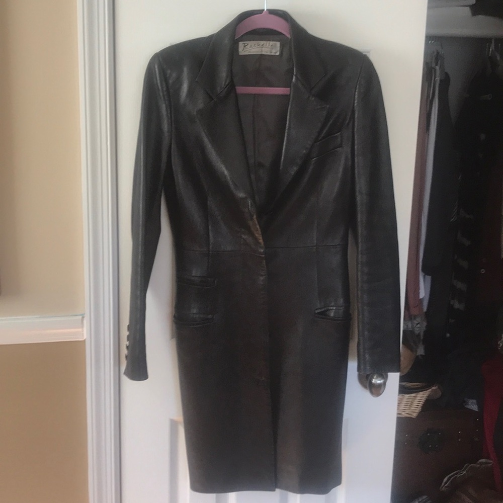 Black leather jacket